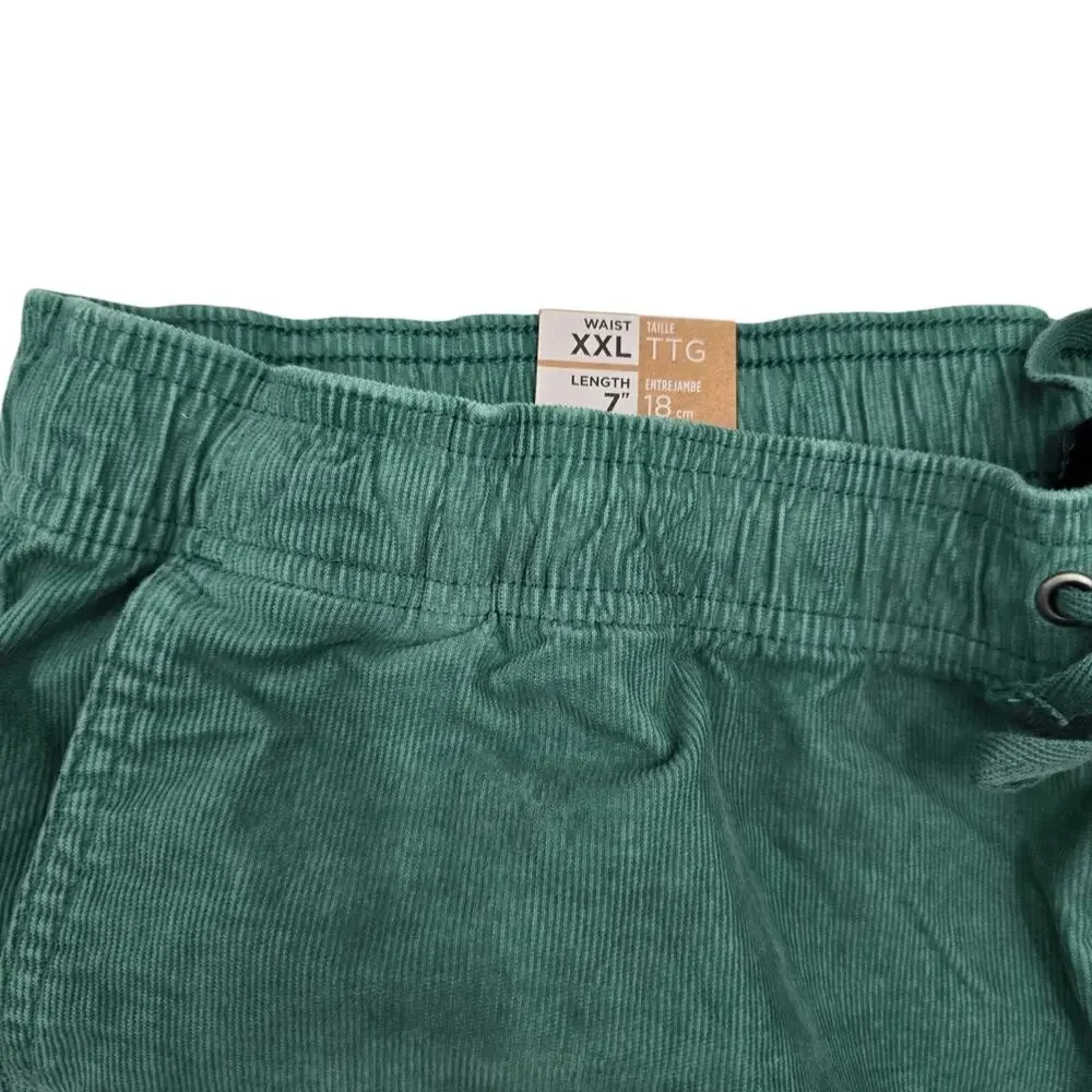 prAna Men's Green Stretch Corduroy Organic Cotton Shorts XXL